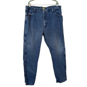 Cabelas Roughneck Mens Blue Denim Straight Leg Jeans 42x34 Medium Wash Cotton